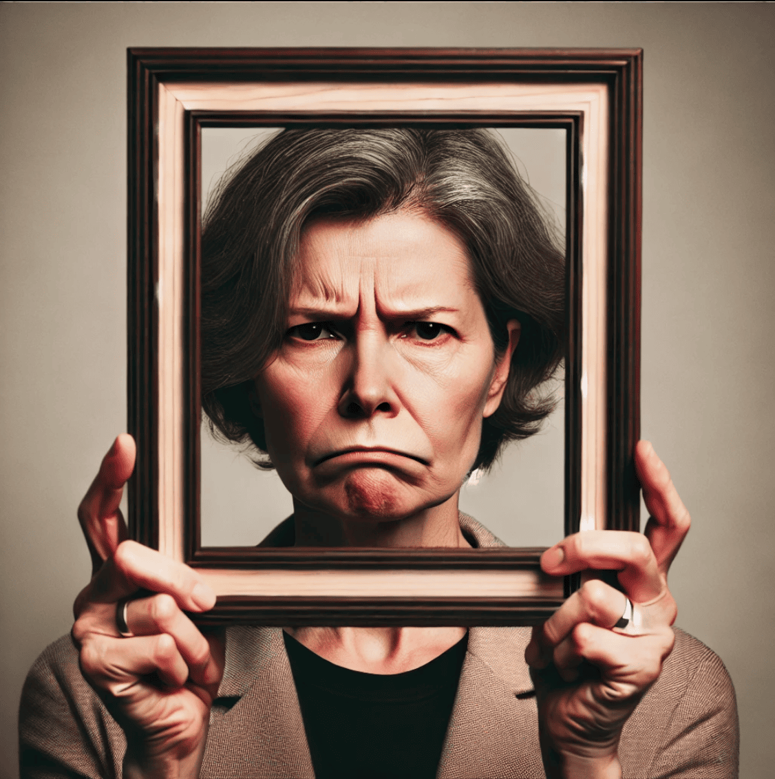 boss looking at a frame